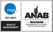 NQA ISO 9001 Registered, ANAB Accredited